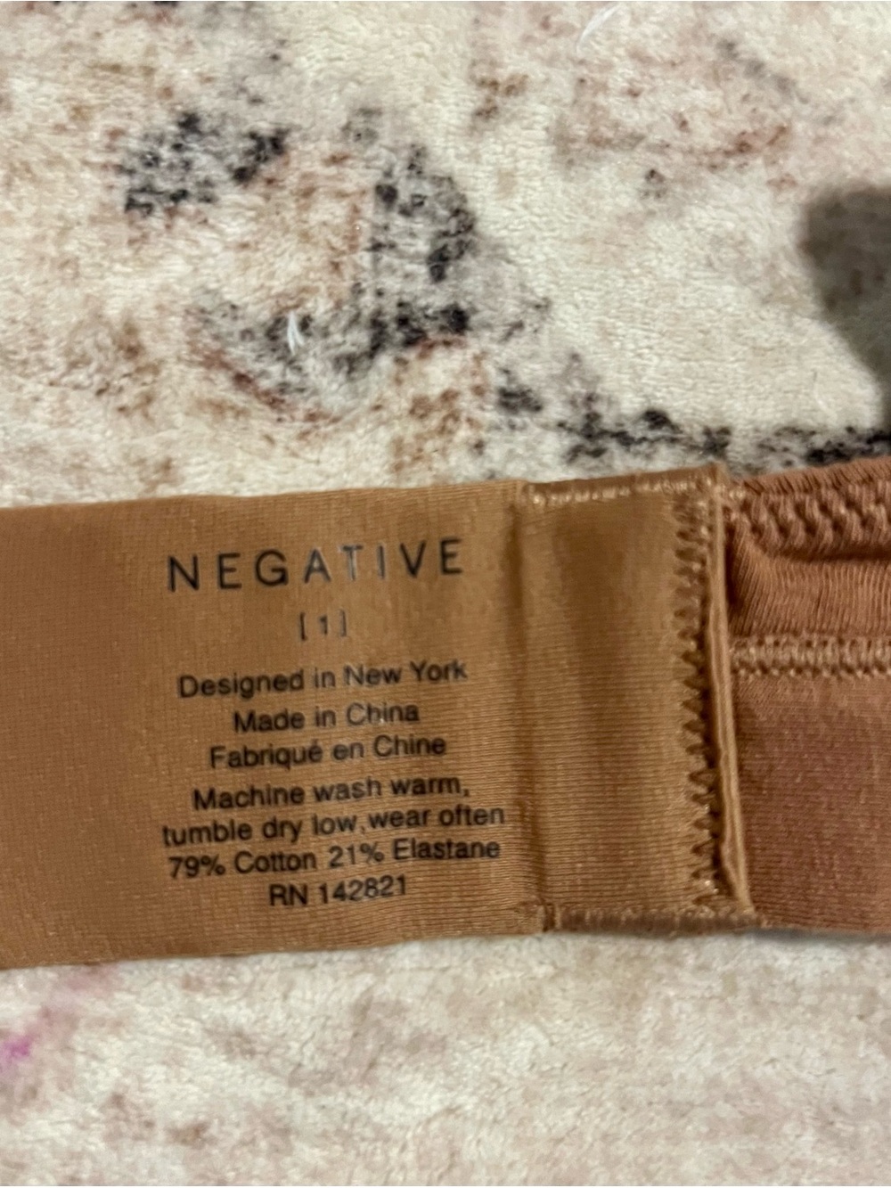 Negative Underwear Cotton Cutout Bra in Fawn - Picture 5 of 5